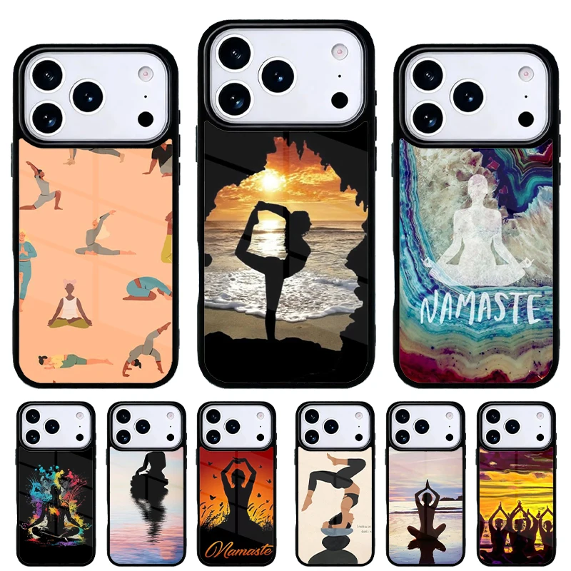 Funda iPhone diseño Namaste Sunset – Yoga Hindú para móvil