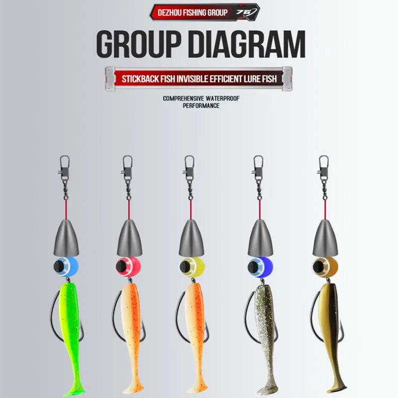 Juego de equipo de pesca de cebo blando para peces biónicos, con caja de gancho de almacenamiento, equipo de pesca suave y portátil para exteriores, 76 Uds. - imagen 2