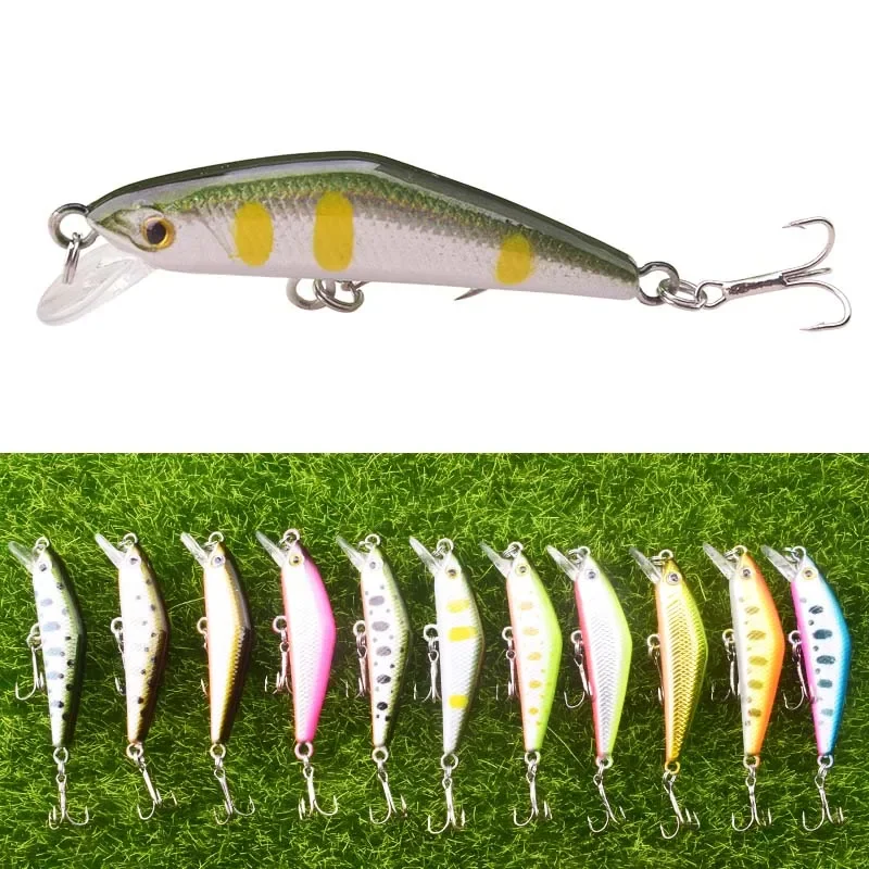 1 Pc Mini Minnow señuelo de Pesca 4,5 cm 3g Pesca hundimiento cebo duro Japón Wobbler perca Lucio salmón trucha aparejos de Pesca de lubina - imagen 5