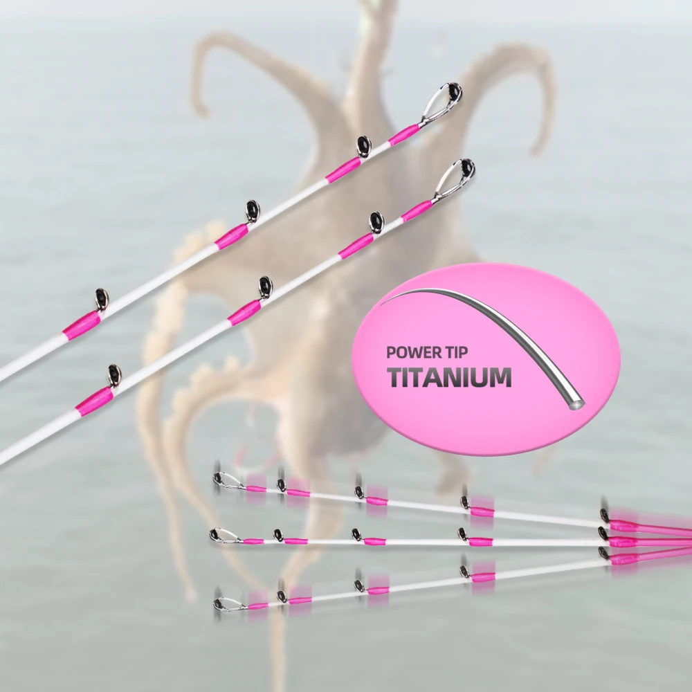 ROLLFISH 1,75 M punta de titanio fibra de carbono pulpo calamar cuttle caña de pescar acción rápida barco de agua salada caña de Jigging de luz lenta - imagen 3