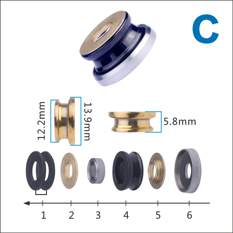 BassLegend para carrete de pesca Daiwa, guía de hilo de rodillo de línea SIC y Kit de aparejos de pesca con rodamiento de bolas, juego para carrete giratorio - imagen 3