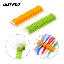 Pesca con mosca, 11 ranuras, Material y estación de preparación de moscas, serpentinas, organizador de Material, soporte de exhibición de señuelo semiacabado, herramienta de silicona