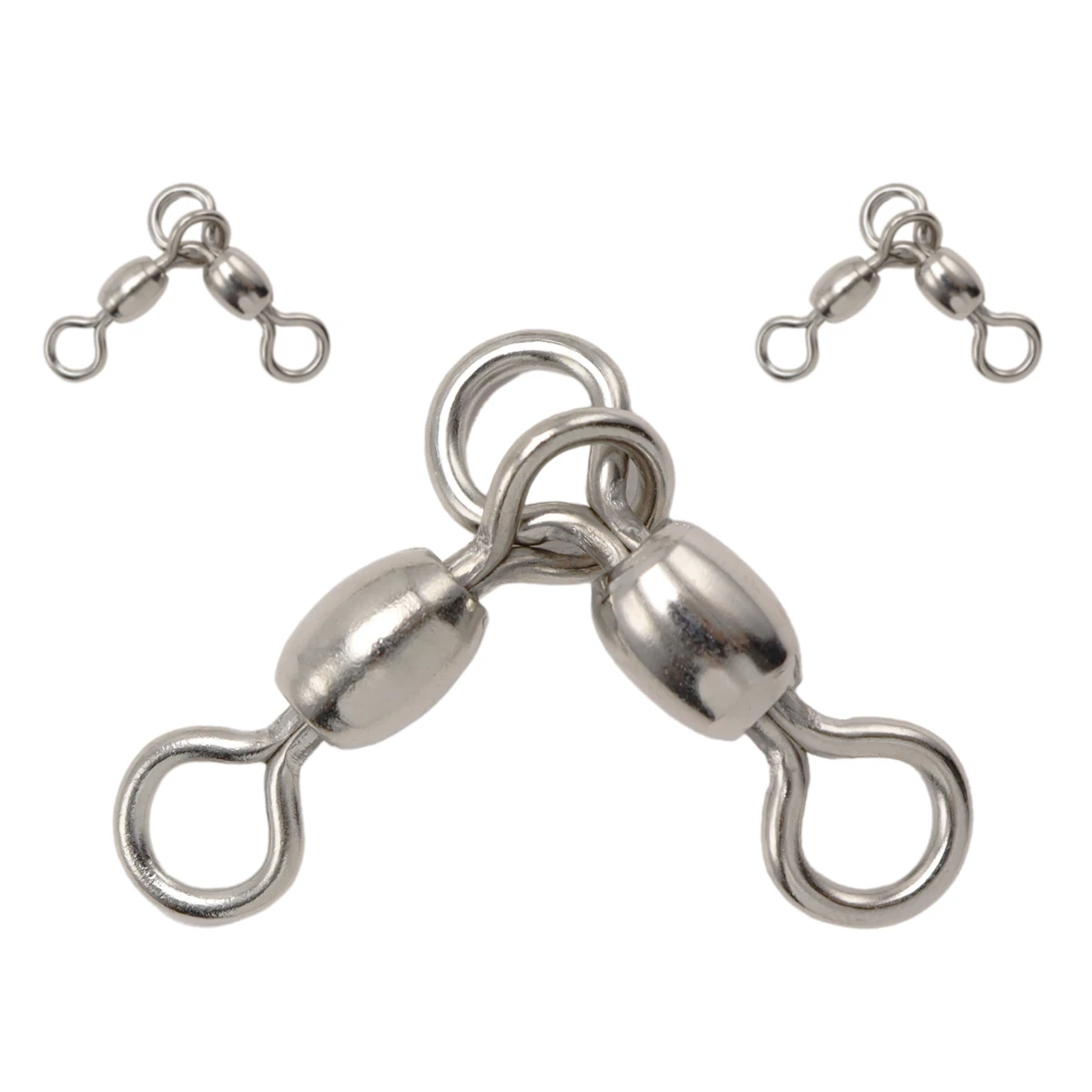 ZYZ 4 ~ 7 unids/bolsa pesca en barco giratorios de pesca de tres vías conector de pesca de mar de acero inoxidable de alta resistencia accesorios de pesca - imagen 2