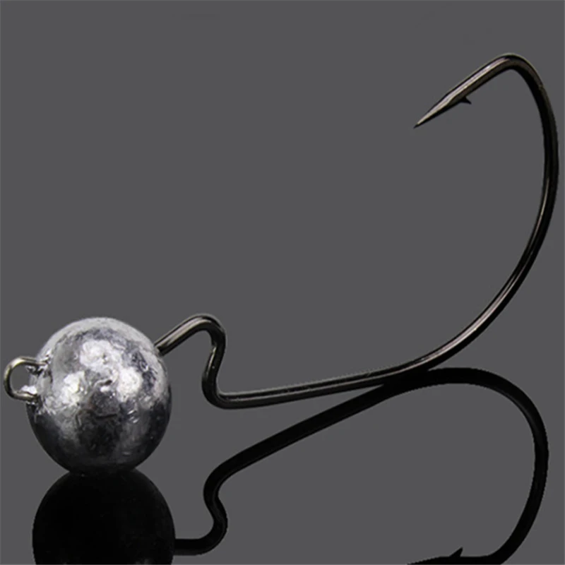 Anzuelos blandos de plomo descubierto, accesorios de pesca, 10 unids/lote/caja - imagen 3