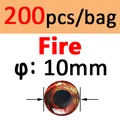200pcs 10mm FIRE