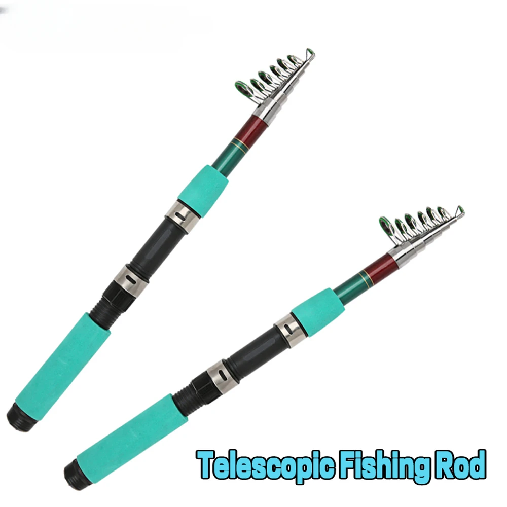 Caña de pescar telescópica de 1,8/2,1/2,4/2,7/3,0/3,6 M, caña de pescar de fibra de carbono reforzada práctica, cañas de pescar de mar portátiles para exteriores - imagen 3
