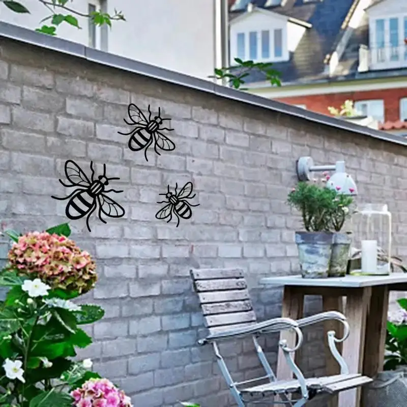 Estatuas de abejas acrílico estilo campestre para jardín y hogar