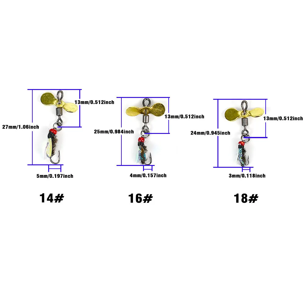10 unids/caja insecto biónico abeja falsa señuelos con alas Scud mosca insecto cebo gusano mosca anzuelo Spinner cebo caja de aparejos de pesca - imagen 3
