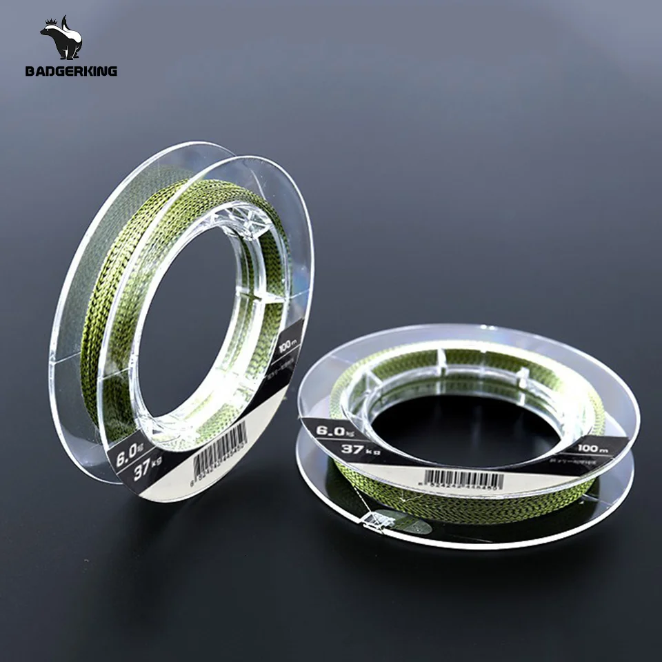 Línea de pesca trenzada de PE de 100m, multifilamento de camuflaje, bajo el agua invisible línea trenzada, 4 cuerdas - imagen 3
