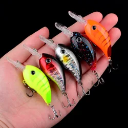5 uds Crankbaits Señuelos de pesca flotantes cebo duro Artificial Wobbler Bass Pike perca aparejos de pesca
