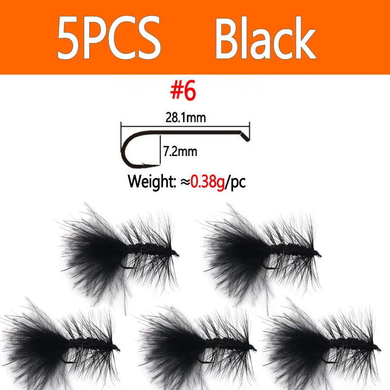 5pcs Black