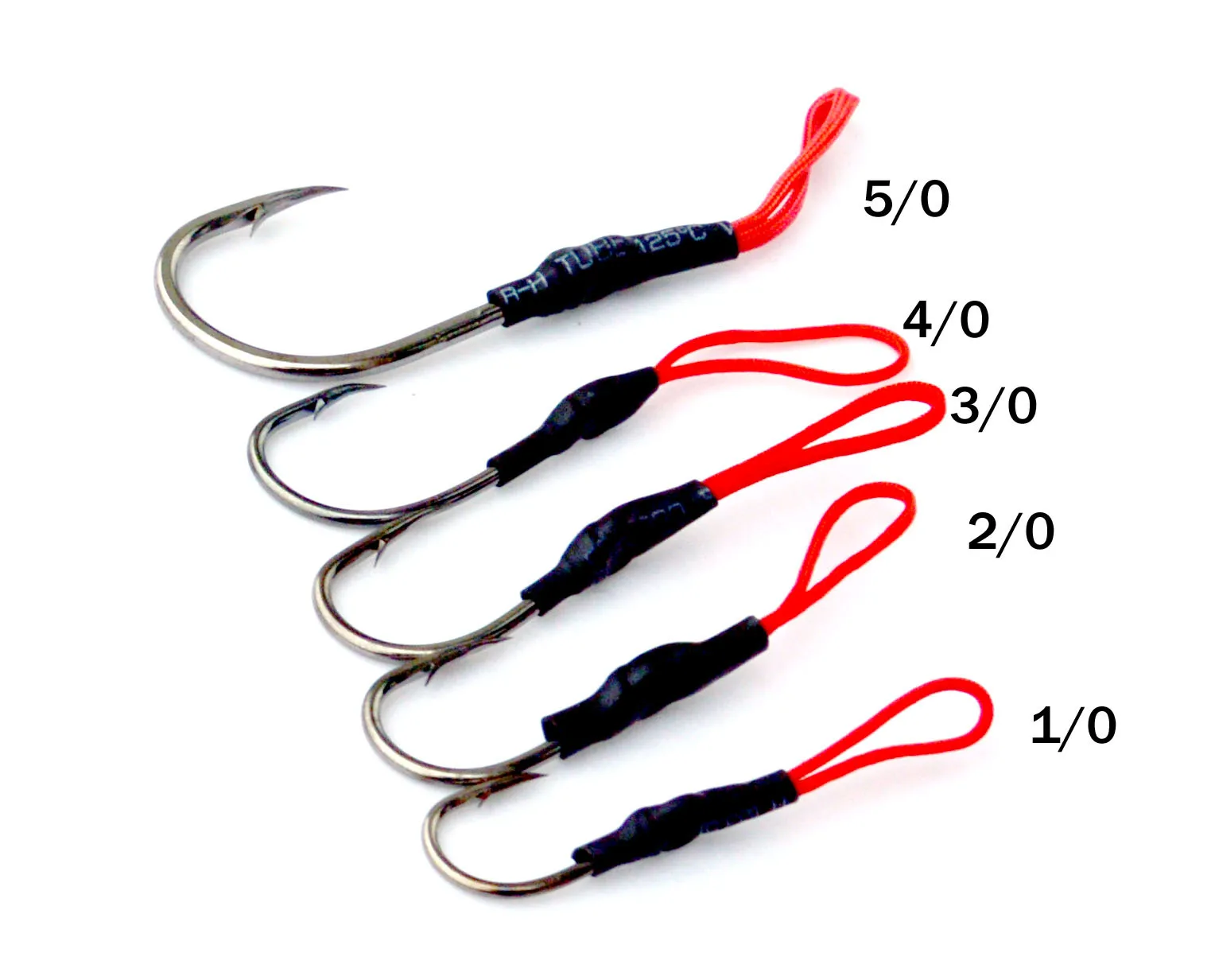 Gancho Jigbait individual con cuerda de amarre 4/0 #   Lote de anzuelos con señuelo para cuchara de pesca con púas, 5 piezas - imagen 3