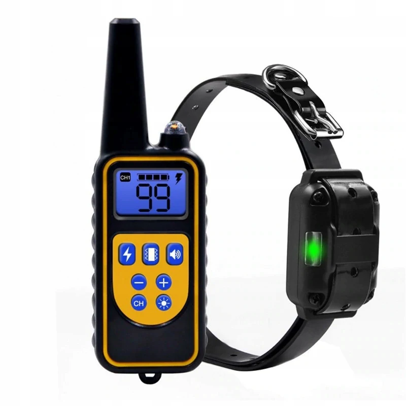 Collar de entrenamiento Digital para perros de 800m, resistente al agua, recargable, Control remoto, mascota con pantalla LCD para todos los tamaños, sonido de vibración de choque - imagen 2