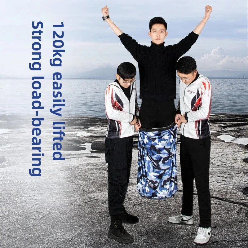 Bolsa gruesa para peces vivos, bolsa de transporte para peces, pesca en el campo, oxigenación especial, cubo de protección plegable portátil para atrapar peces - imagen 5