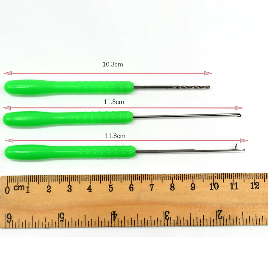 MNFT-aguja para taladro de cebo, aparejo de Pesca de carpa, herramienta de Pesca, punzonado de agujeros, Piercing, 3 unidades por juego - imagen 4