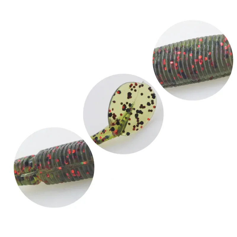 20 Uds señuelo de Pesca 5,6 cm/0,8g cola en T pez SwimBait gusano de plástico Pesca de carpa cebo Artificial suave Swimbait Accesorios de Pesca - imagen 5