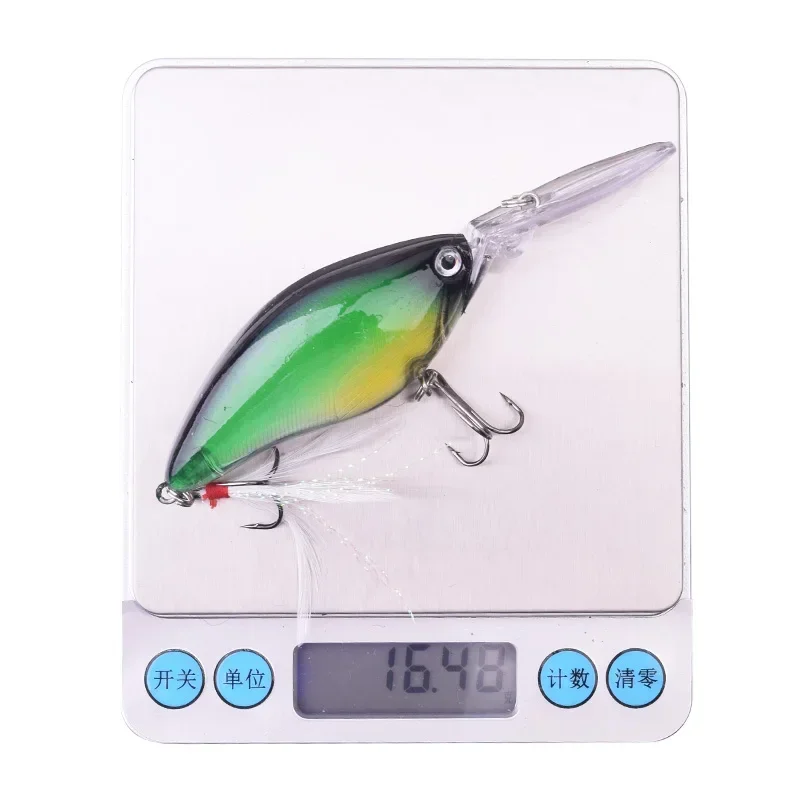 Señuelo de pesca con manivela, 11cm, 18g, Wobblers de plástico láser, Crankbait, cebos duros artificiales con anzuelo triple, aparejos de pesca de pececillo, 1 ud. - imagen 5
