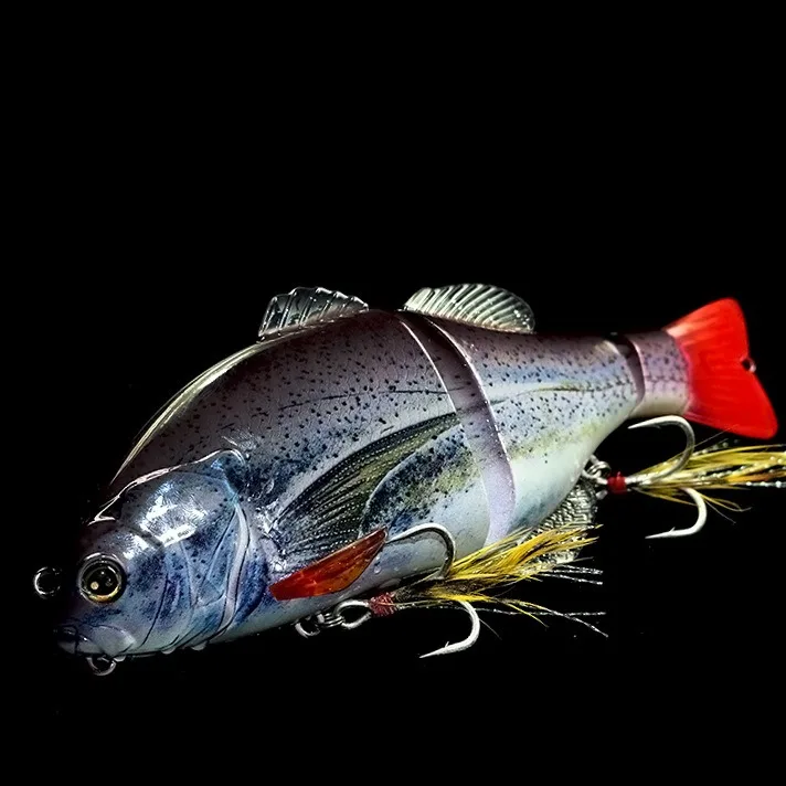 Swolfy Swimbaits 16cm 70g señuelo de pesca cebo de natación articulado cebo gigante flotante lento para cebo grande bajo atún GT - imagen 5