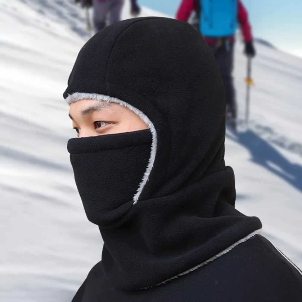 Pasamontañas con protección para el cuello, gorro de ciclismo a prueba de frío, gorro cálido de lana, máscara térmica a prueba de viento para esquí, gorra a prueba de viento para deportes al aire libre - imagen 3