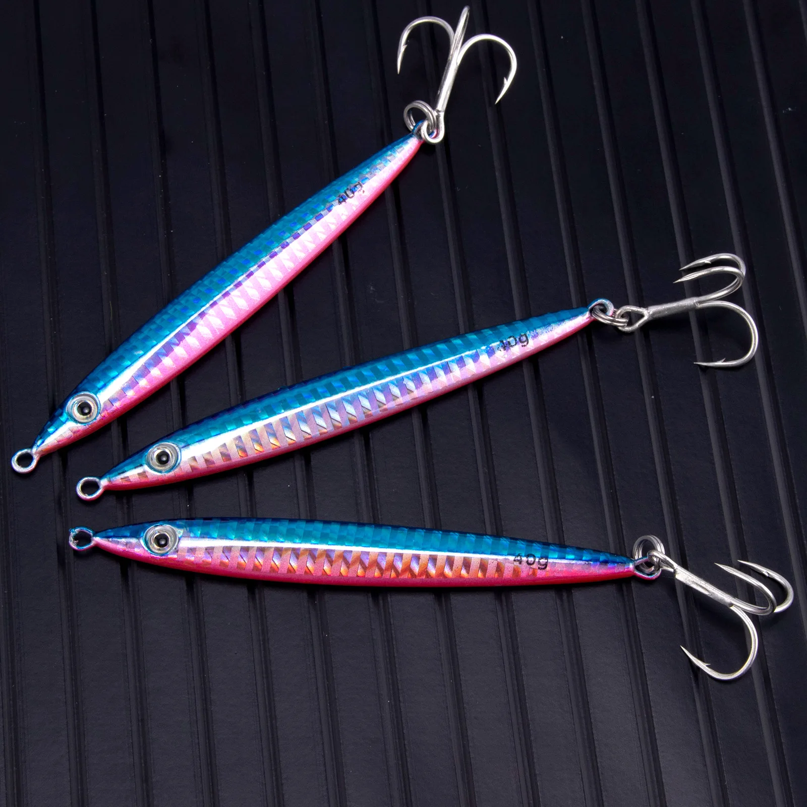 Jig Metálico Lance Largo con Anzuelo Triple para Agua Salada - imagen 4