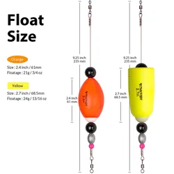 Flotadores deslizantes con sonajero THKFISH para pesca de bagre