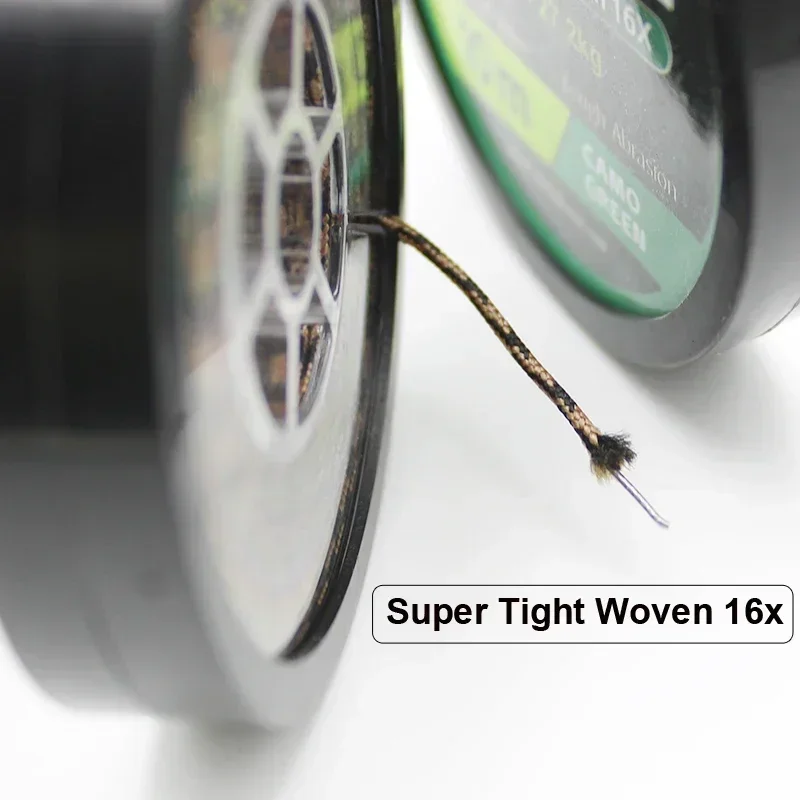 Leader de línea Leadcore para pesca de carpa, 10/60lb, tejido súper apretado, 16 cuentas Heli Chod, fácil empalme para accesorios de aparejos de pesca de carpa - imagen 3