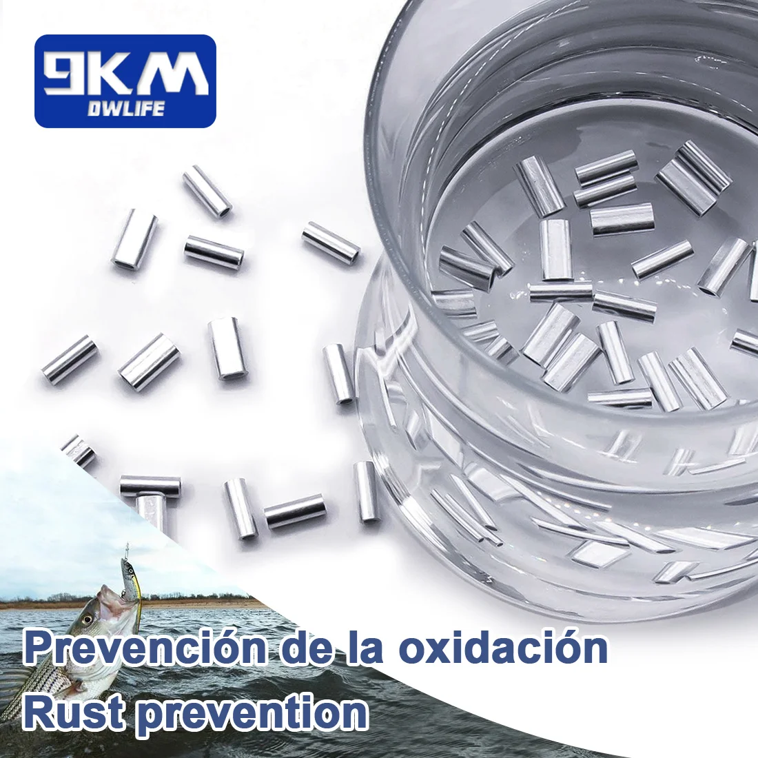 Herramienta de engarzado de pesca, 50 ~ 200 Uds., líderes de pesca, accesorios de pesca de carpa de agua salada, conector de manga de engarzado de aluminio - imagen 5