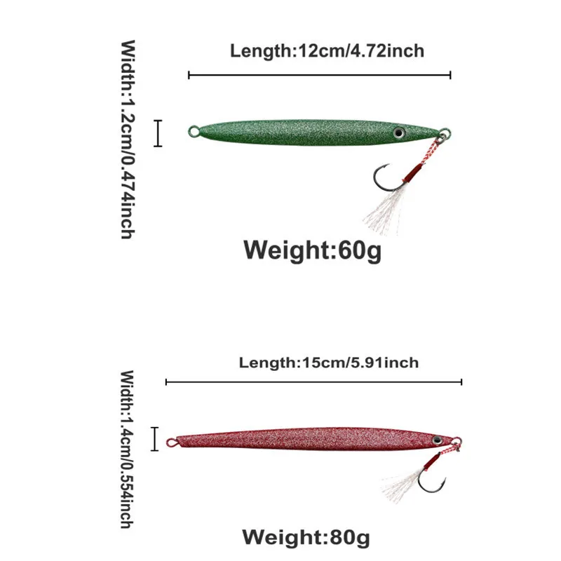Jig de hierro brillante de hundimiento rápido para pesca de fondo - imagen 2