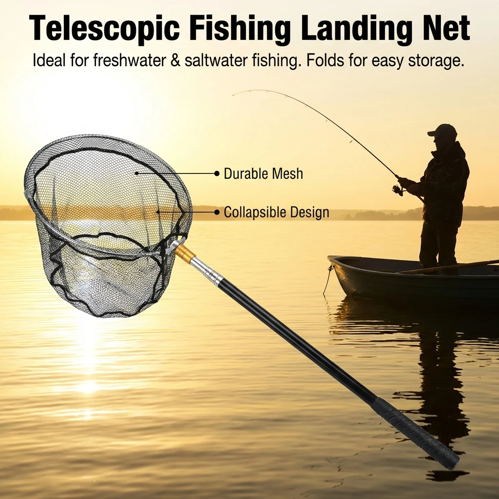 Salabre telescópico acero inoxidable – Red pesca para niños - imagen 3