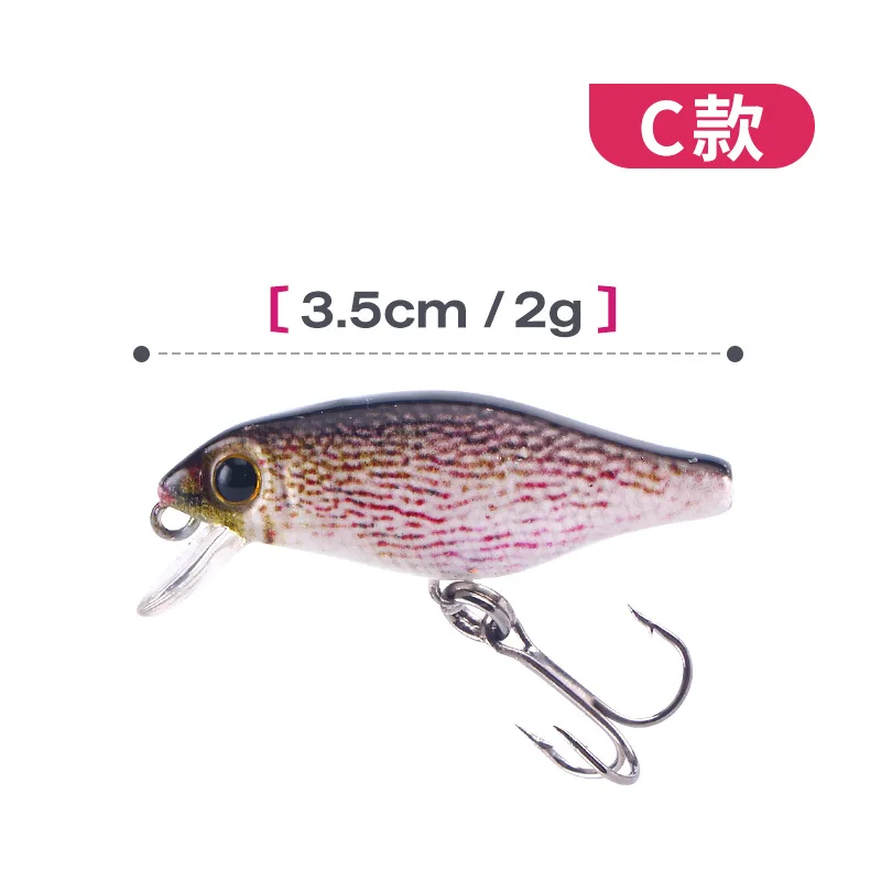 Señuelo de pesca con estampado 3D, pintura de pececillo, tablero de buceo corto de hundimiento lento, señuelos artificiales, bolas ruidosas, lote de 5 piezas en oferta - imagen 4