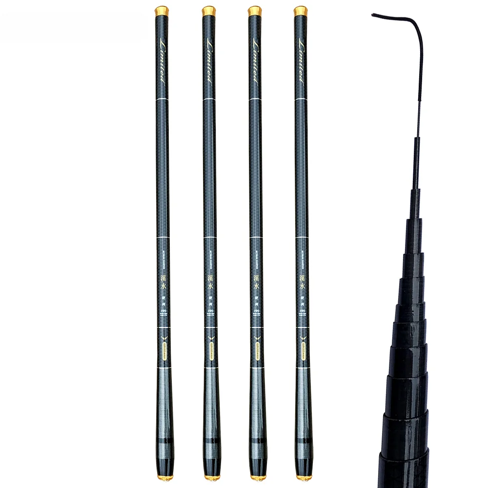 Caña de pescar de carbono superligera para carpa, herramienta de pesca de 73cm de longitud cerrada, 3,6/4,5/5,4/6,3/7,2 M - imagen 3