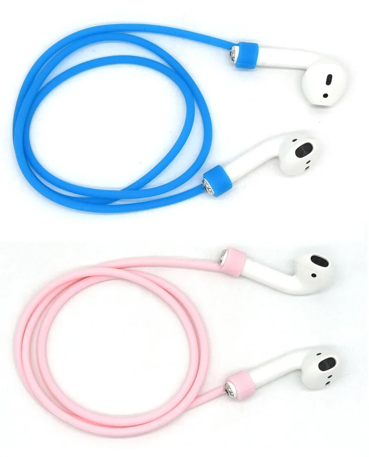 Correa de auriculares para AirPods, cuerda de bucle, Cable de silicona antipérdida para auriculares inalámbricos, Color aleatorio - imagen 5