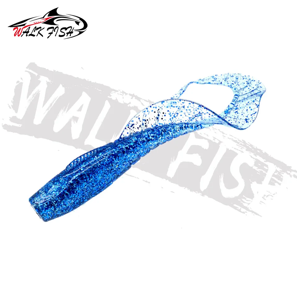WALK FISH-señuelo suave de gusano, cebo grande de cola larga, manivela Artificial, Wobbler, Swimbait para lubina, trucha, tipo de pez, Lucio, 3 uds., 11cm/13g - imagen 5