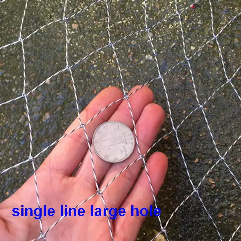 FN002 FN00 Red de pesca tejida a mano sin marco agujero grande o pequeño línea simple o doble 35cm 40cm 45cm 50cm 60cm 70cm 80cm 90cm 100cm - imagen 5