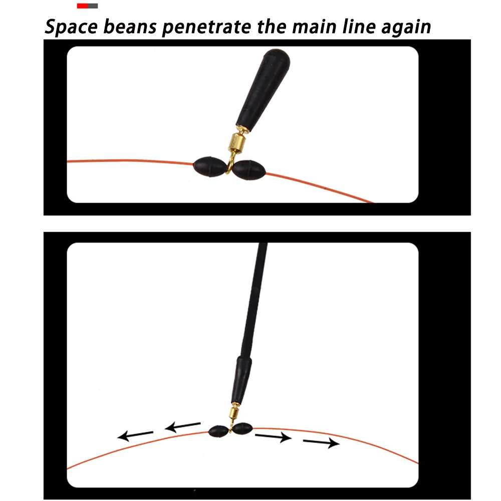 Soporte de flotador de pesca, cabeza de cobre, Bobber de goma, asiento flotante giratorio, tapón, boya de rotación de derrape, suministros, accesorios de línea de pescado - imagen 5