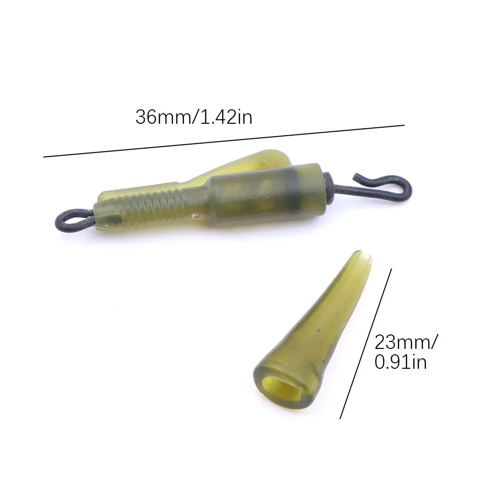Accesorios de pesca de carpa, Clips de plomo híbridos giratorios de cambio rápido, método alimentador de pelo, aparejo de carpa, Terminal, aparejos de pesca, 10 Uds. - imagen 2