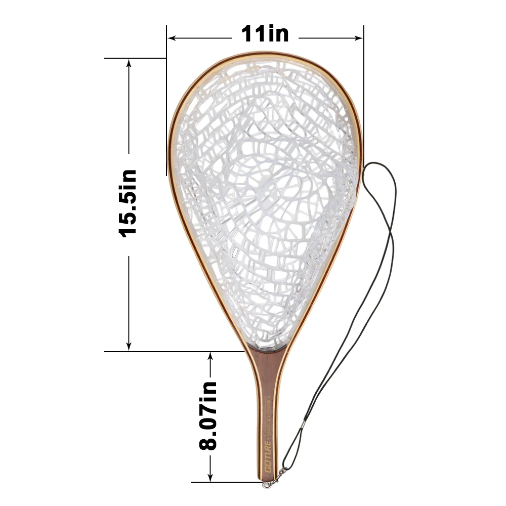 Goture-red de aterrizaje para pesca con mosca, con cuerda de cordón, hebilla magnética, fundición de hebilla de 8 formas para trucha, lubina, accesorios de pesca - imagen 2