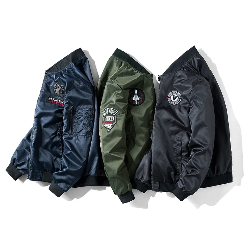 Chaquetas de gran tamaño 7XL para hombre, ropa de abrigo de doble cara, ropa de calle bordada, chaqueta de béisbol, ropa para hombre, chaqueta de béisbol A2FB5 - imagen 5