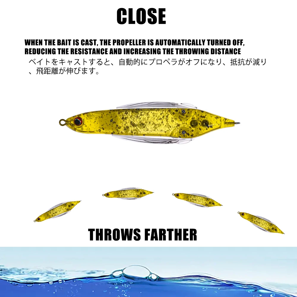 Señuelo de Dragonfly Topwater Crawler, 80mm, 2023g Isca Artificial flotante Whopper Popper Pencil Stickbait para lubina, novedad de 6,5 - imagen 5