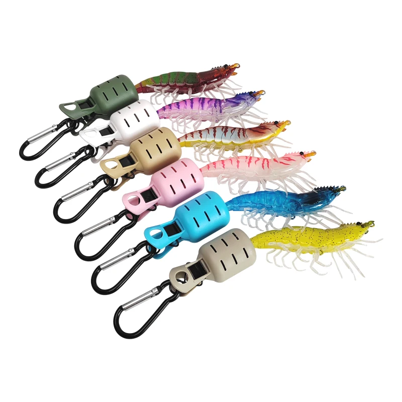 Protector de cebo de plantilla de calamar, 6 piezas, Webfoot, pulpo, cubierta de gancho, paraguas de sepia, tapa de señuelo con mosquetón para aparejos de pesca en el mar - imagen 5