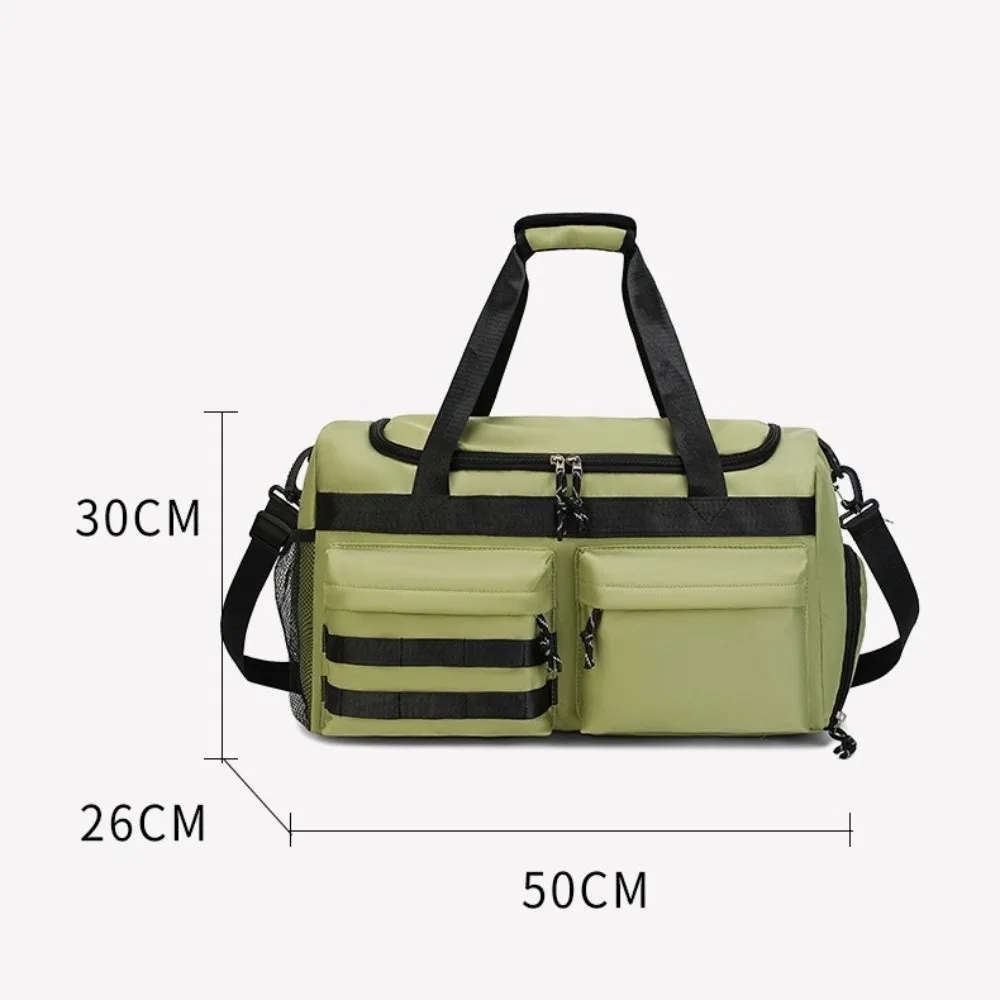 Bolsa de viaje multifuncional, bandolera de gran capacidad con múltiples bolsillos, impermeable, separación en seco y húmedo, bolsa de Fitness Unisex - imagen 3