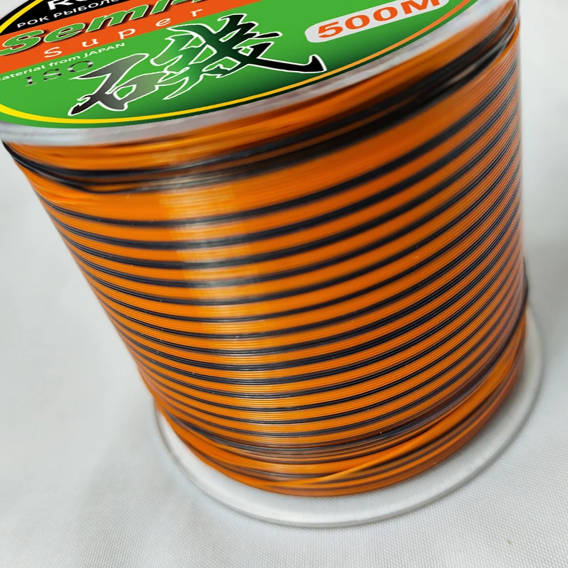 Línea de pesca de roca de 500 metros línea de pesca semiflotante de nylon de seda única línea de pesca bicolor accesorios de pesca de lubina marina - imagen 4