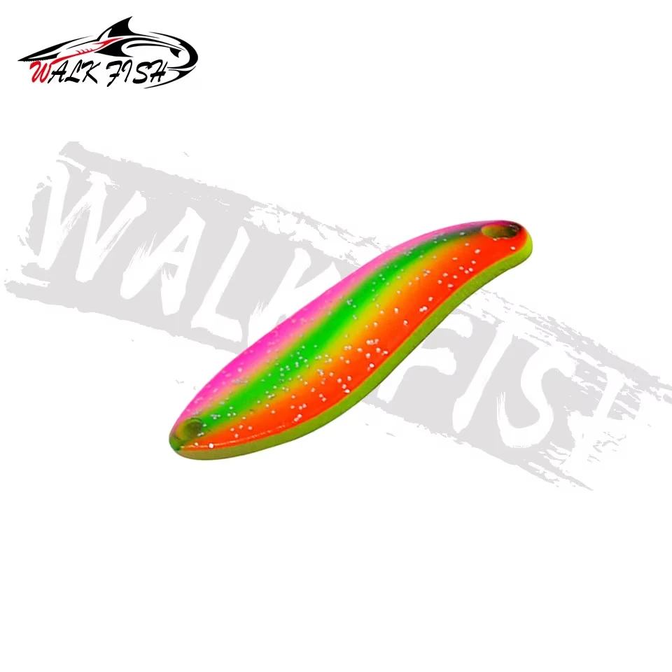 WALK FISH 1 Uds 3g 31mm señuelo de pesca de Metal lentejuelas lentejuelas de Metal de colores cebo de pescado cebo duro trucha de agua dulce lentejuelas de boca de caballo - imagen 3