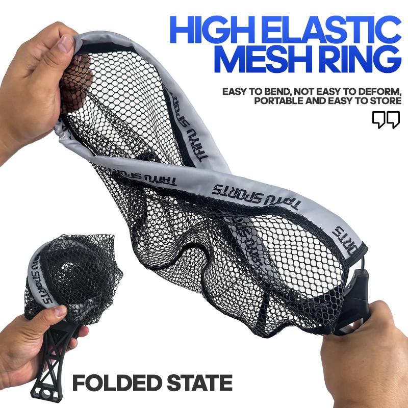 Red de pesca pequeña plegable TAIYU con bolsa, anzuelo de pesca integrado con agarre ABS y red de pesca adhesiva - imagen 5