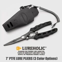 Alicates Lureholic PTFE para quitar anzuelos y cortar línea trenzada