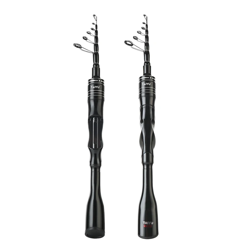 TAIYU 1,5/1,68/1,8 m caña de pescar giratoria telescópica fibra de carbono ligera LF punta suave 32CM caña de pescar de sección ultracorta - imagen 2