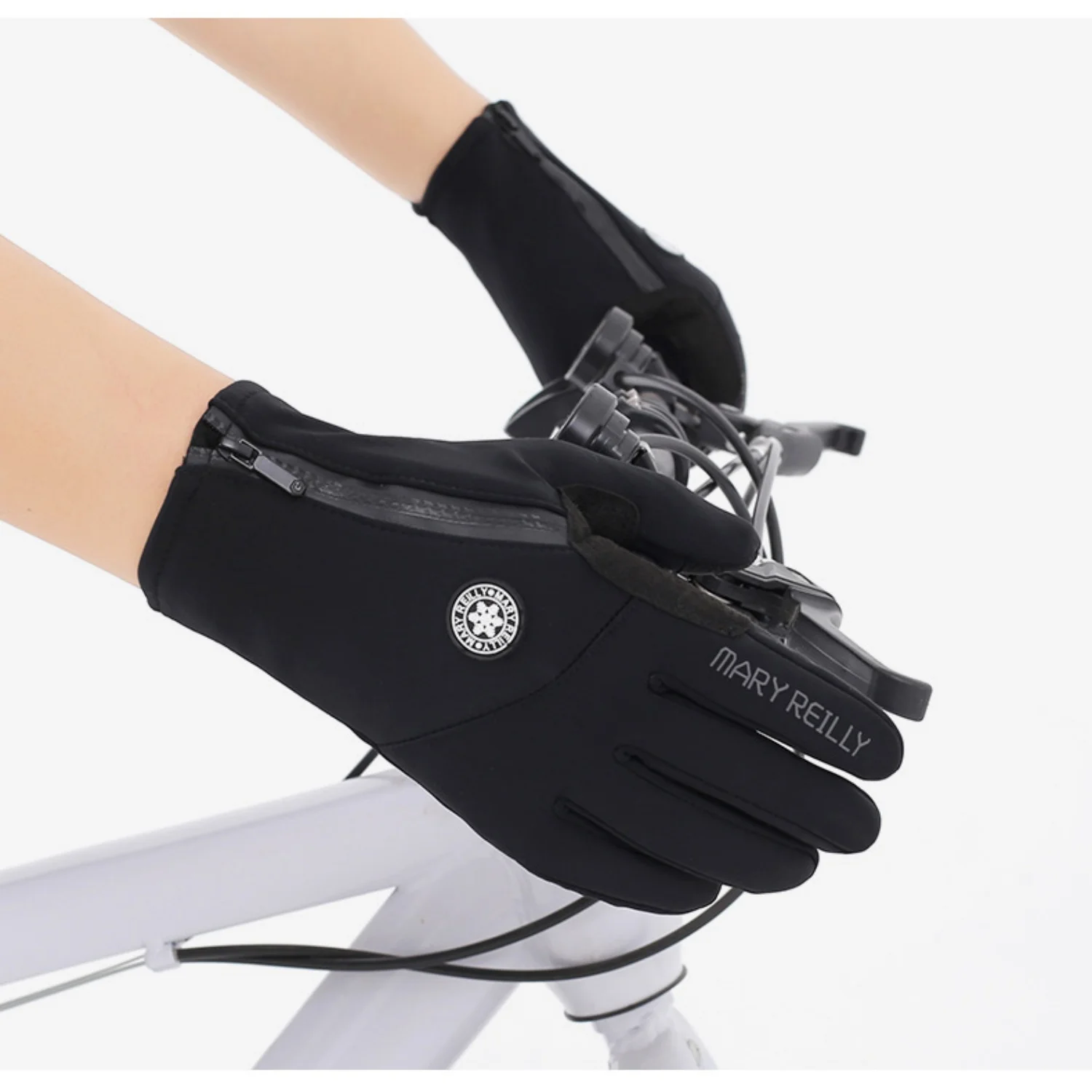 Guantes Impermeables de Ciclismo cálidos con pantalla táctil antideslizante - imagen 2