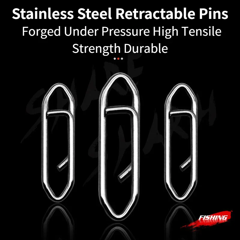 LUA-anillo colgante de acero inoxidable, aparejos de pesca en el mar, Pin trasero, cebo falso, fuerte fuerza de tracción, 10 piezas - imagen 2