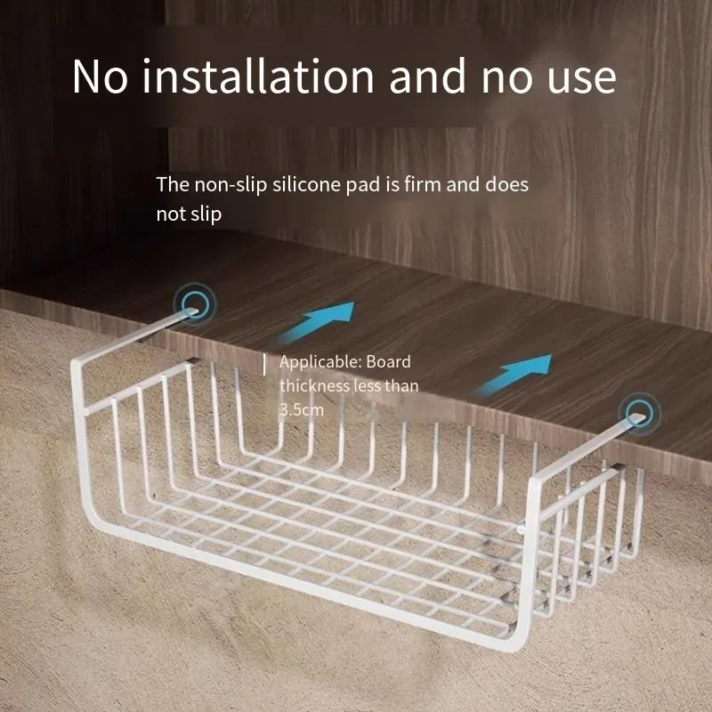 Estante de almacenamiento de cocina para dormitorio, herramienta colgante en capas para condimentos, cesta colgante para armario - imagen 4