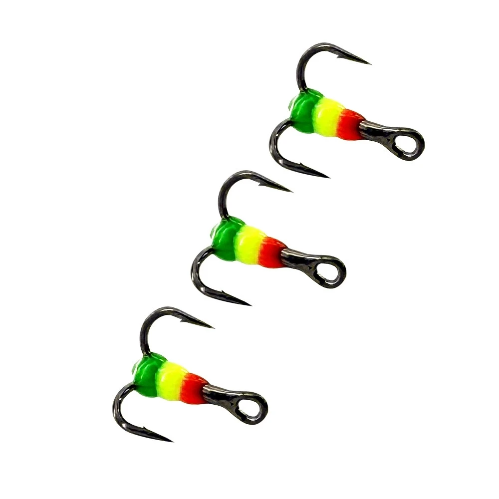 Anzuelos triples para pesca en hielo – Talla 10 señuelo artificial - imagen 5